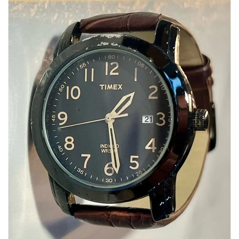 Timex Men's T2P133 Highland Street Tan Leather Strap Watch
